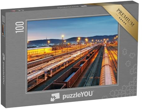 puzzleYOU: Puzzle 100 Teile „Schienengüterverkehr, Güterzug“ – aus der Puzzle-Kollektion Eisenbahn