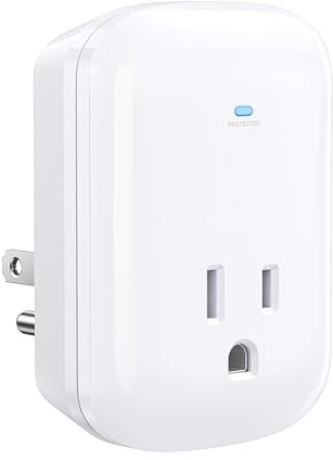 [ETL Listed] Cable Matters 1350 Joules Single Outlet Surge Protector for TV, PC, Xbox, PS5, Refrigerator, Treadmill, 15A/1875W, 500V Clamping Voltage Wall Surge Protector Outlet, White