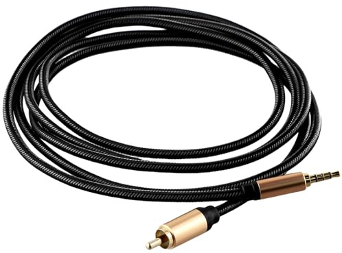 ZYWUOY Cinch-Kabel, digitales Koaxial-Audio-Video-Kabel, Stereo-SPDIF-Cinch auf 3,5-mm-Klinkenstecker für HDTV