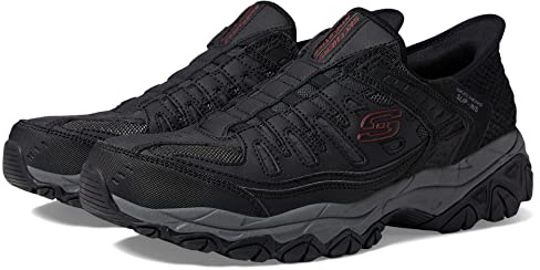 Skechers Afterburn M. Fit Ridgeburn Loafers för män, handsfree-skor, slip-ins, Svart/kol, 42 EU