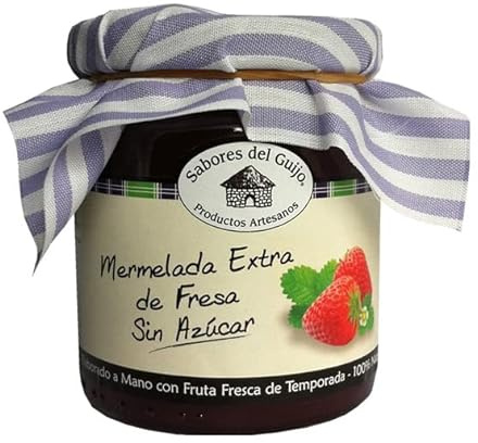 Mermelada Artesana Extremeña de Fresa Sin Azúcar Corazón Extremeño
