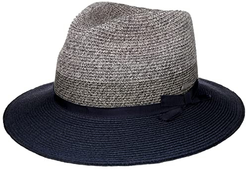 Stetson Contrast Brim Traveller Sombrero de Paja Toyo Proteccion UV 40 Unisex Primavera Verano
