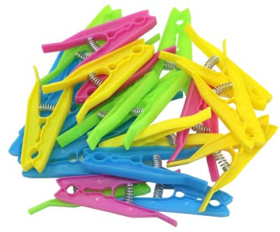 22 x fiXte Jumbo Clothes Pegs Laundry Clothing Washing Line Pins Durable Windproof Plastic Grips
