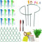 10x Tuteurs pour Plantes, Piquets Verts Demi-Ronds Support pour Plantes Support Plante,Aidez Vos Plantes à Pousser - Anneau de Support de Plante Pieux à Hortensias,Pivoines,Plantes Vivaces(25cmx40cm)