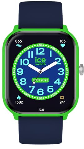 ICE-WATCH - Ice Smart Junior 2.0 Green Blue - Montre Bleue pour garçon (Mixte) avec Bracelet en Silicone - 022790 (1.75 Pouces)