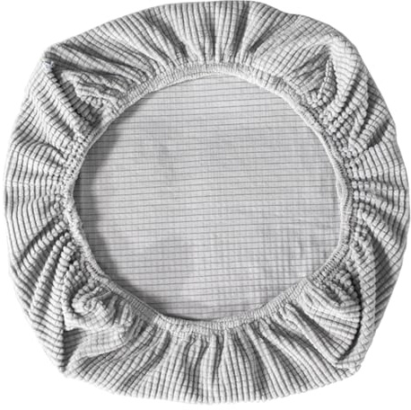 ZEACCT 1 Packung Schreibtisch-Sitzkissenschutz, Bürodrehstuhlbezug, Stretch-Bürostuhl-Sitzbezug, Tisch-und Stuhlbezug, Einziehbarer Bürostuhlbezug für Zuhause, Restaurant, Bar (Grau)