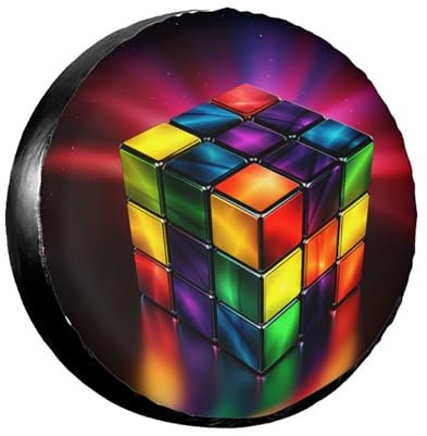 Magic Cube ​Puzzle Reifenabdeckung, wasserdicht, staubdicht, sonnenfest, Ersatzradabdeckung, geeignet für Anhänger, SUV, LKW usw. 16 Zoll