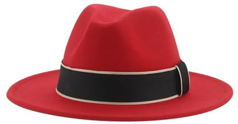 FULUJIDI Fedora Trilby Filzhut Hut Herren Kappen Hüte Für Männer Frauen Hut Panama Vintage Formale Hochzeit Dekorieren Gürtel Band Hut