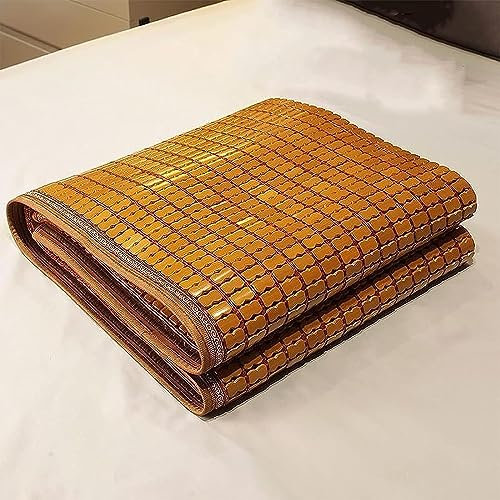 Matratze, Bambus-Bettmatte, Sommer-Bambusmatte, atmungsaktiv und glatt, erfrischend, Mahjong-Matte, faltbare Bambus-Kühlmatratze für Sofa, Bett, Stuhl (150 x 195 cm)