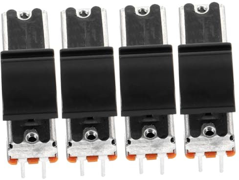 SECFOU 4stücke Schiebepotentiometer Linear Ersatz Für Dj-mischpulte Plattenspieler Lautstärkeregler Schiebe-Potentiometer Mit Geradem Design Für Präzise Audioeinstellungen