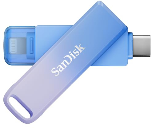 SANDISK Creator Phone Drive 128 GB (For iPhone, iPad, PC & Mac, Lightning & USB Type-C Connectors, up to 90 MB/s transfer, Automatic Backup, Password Protection, 3 Month Adobe Lightroom included)
