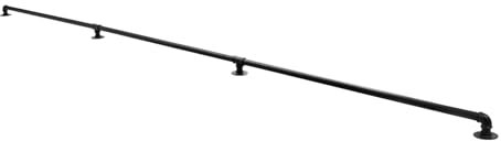 Handläufe für Treppen, 12 Ft Treppengeländer Innen und Außen, Handlauf Treppe Schwarz Wandhandlauf für Treppen, Balkon