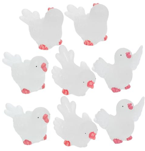 Hemobllo Mini Statuette Di Piccione Realistiche Con Luce Notturna Per Acquario Bonsai Decorazioni Da Tavolo Casa