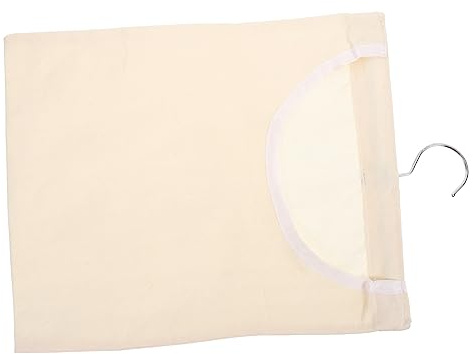 VALICLUD Clothespin Storage Bag with Hanger Portable Laundry Peg Bag for Socks and Underwear Khaki Mesh Organizer Multi-Functional Hanging Kitchen and Home Storage Pouch