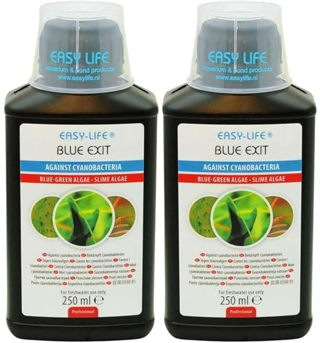 Easy Life Blue Exit 2er Pack – 2X 250 ml Behandlung gegen Blaualgen im Aquarium, bekämpft effektiv Cyanobakterien, einfache Anwendung, sicher für Fische und Pflanzen