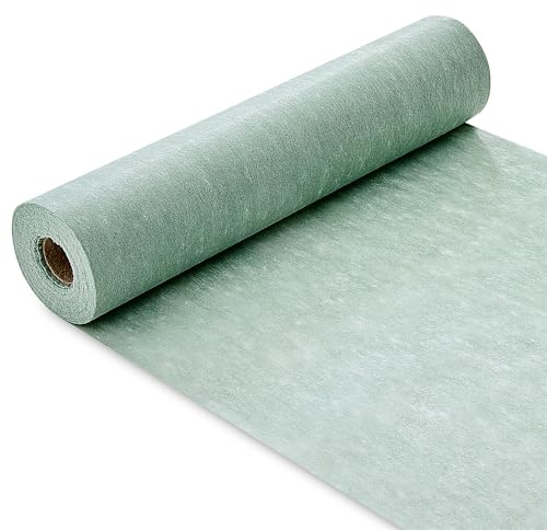 GUJOXILA Tischläufer Salbeigrün Vlies (30cm x 25m) Rolle Eukalyptus Grün Kürzbar Tischband Modern Frühling Tischband Deko für Hochzeit Kommunion Taufe Edle Tischdeko Geburtstag Frau & Mann