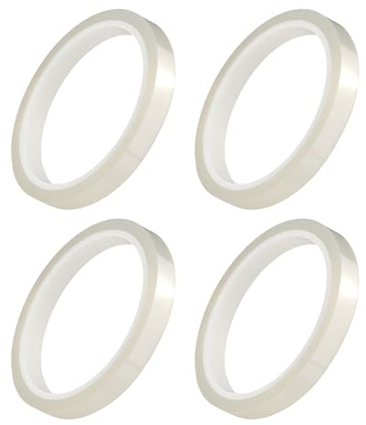 4 Piezas de Cinta Térmica para Sublimación - 108 Pies (33 M) Cinta Adesiva Transparente para Prensa de Calor - Resistente a Altas Temperaturas hasta 230°C para Proyectos de Impresión Electrónica