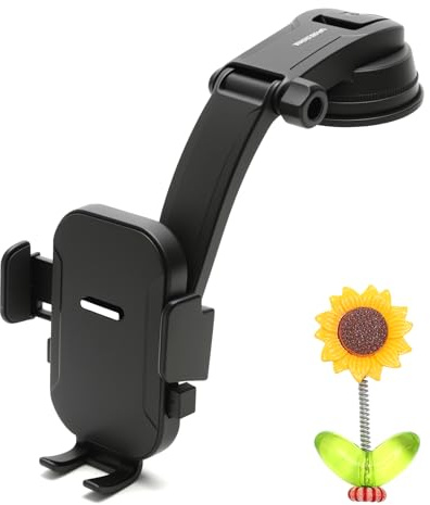 VQBKHO Car Phone Holder Support à Ventouse pour Téléphone Portable de Voiture Compatible avec Tous Les Smartphones 360 Adjustable Rotatable Dashboard Windshield Phone Holder Car