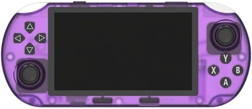 Retro Handheld Game Console, Portable Gaming Console with 4.5-Inch IPS Screen, 3000MAh Battery With a built-in 64GB TF card, 20000 Preloaded Classic Games, 177*74.5*26mm (Purple)