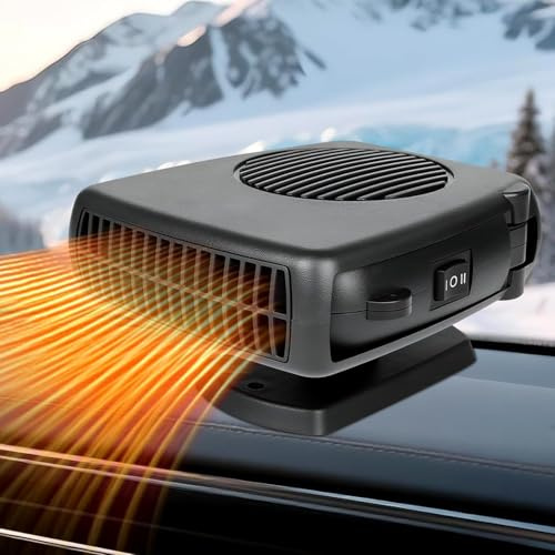 CelestiMingle 12V Autoheizung, 2 In 1 Auto Heizung Defroster, Auto Heizlüfter, Anti-Beschlag AUT-Heizung, Ventilator Autoheizung für KFZ Wohnmobil LKW Wohnwagen (M)