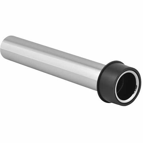 1 tubo di troppopieno per lavello in acciaio inox, 19 cm, per scarichi da 4,4 cm, tappo di scarico per lavello da cucina