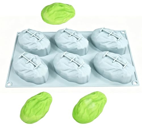Generico Stampo in silicone al pistacchio, tortiera a forma di nocciola 3D a 6 cavità, stampo per dessert antiaderente riutilizzabili per uso alimentare per dolci, mousse, gelatina, rilascio facile