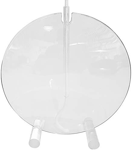 Oberstdorfer Glashütte oljelampa, rund fotogenlampa, klar, dekorativ glaslampa, munblåst, diameter ca 15 cm
