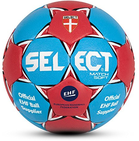 Select Handball Match Soft - Balón de Balonmano Suave, Color Gris y Rojo Azul Azul/Rojo Talla:3