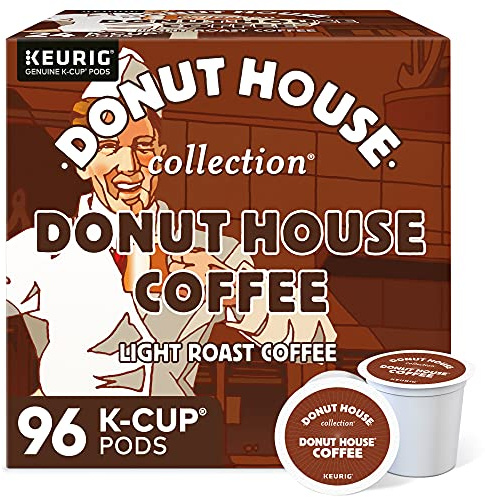 Donut House Collection Donut House Coffee Keurig Single-Serve K-Cup Pods, Light Roast Coffee, 96 Count