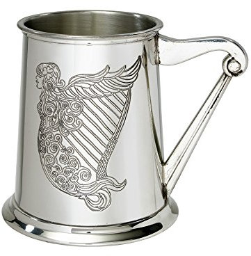 Wentworth en étain – Irish Harp 1 pinte Chope en étain