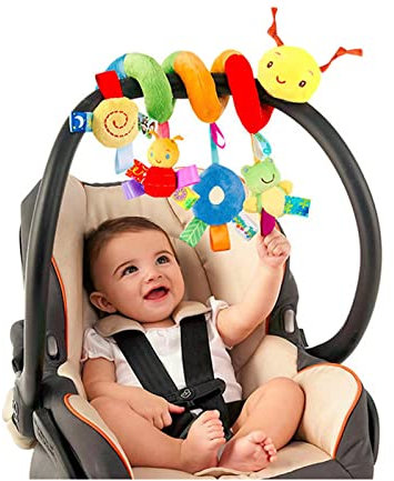 Kinderbett Spiralspielzeug, Kinderwagen Spielzeug, Bett hängendes Spielzeug mit klingelnder Glocke, Babyschale Spielzeug,für Kleinkind Jungen Mädchen ab 0+ Monaten