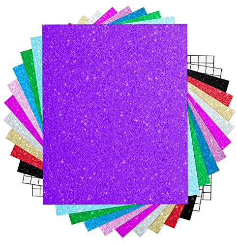 SHARE&CARE Mother's Day, Mom Gifts Glitter Vinyl Permanent Adhesive Sheets (12x10, 12 Packs), 10pcs Shimmer Assorted Colors & 2 Transfer Tapes, Craft, Women Gift for Mom, Wife,Her (Shimmer12)