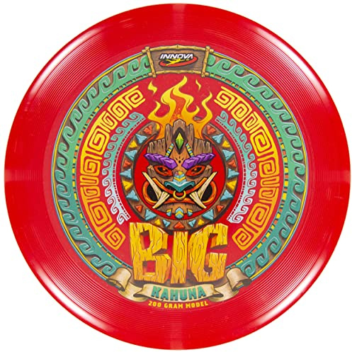 Innova Big Kahuna INNmold Beach Frisbee 200g – Designed to Handle High Winds, Easy to Grip Rim (Red)