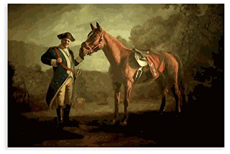 PRACIM Tony Sopran-Pferd-Gemälde, Leinwand-Poster, Wandkunst, Dekordruck, Bild Gemälde für Wohnzimmer, Schlafzimmer, Dekoration, ungerahmt, 30 x 45 cm