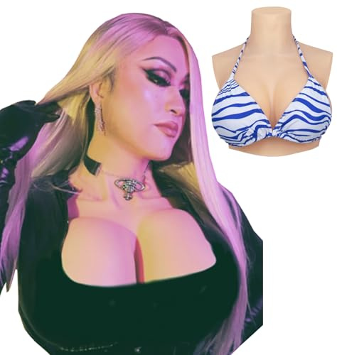 ALZRGORA Seno in silicone Placca per seno finto forme C-G Cup per Crossdresser Transgender Drag Queen