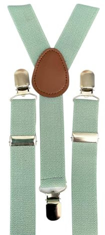 DB Dickie Bow Hosenträger für Kinder, Jungen, Vintage-Stil, Salbeigrün / Eukalyptus, Belt Width: 2.5cm, length: 65cm