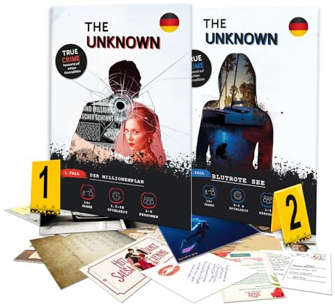The Unknown Bundle: Fall 1 & 2 - Spannende Krimi-Abenteuer, Ermittlerspiele Set, True Crime Rätselspaß für Zuhause, 1-6 Spieler
