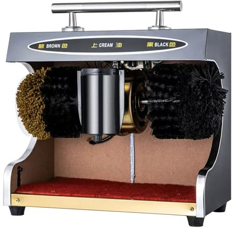 Miuxe Cireuse À Chaussures Automatique - Nettoyeur De Semelles avec Brosse À Double Combinaison De Dépoussiérage Et De Polissage pour Un Nettoyage Facile Et À Faible Bruit