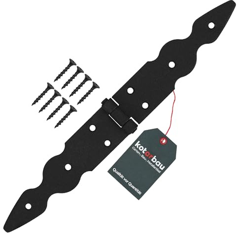 KOTARBAU® Ladenband Türbänder 150 x 150 x 35 mm aus Pulverbeschichtetem Stahl Torscharnier Türband Schwarz Scharniere Klappbar Fensterscharnier Holztür Gartentor Scharnier Kistenband Torbeschlag