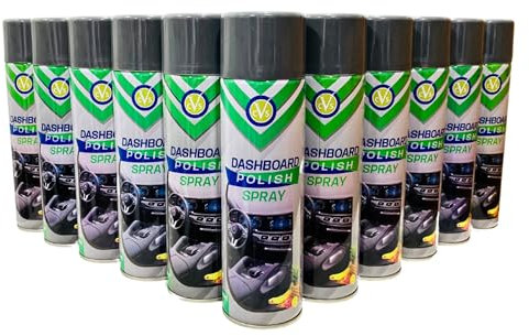 CVS Dashboard Shine Silicone Spray: Cleans, Shines & Protects Car Interior Trim | Restores Luster | Car Interior Cleaner - Removes Dirt, Dust & Residue | Scented - 500ML (MIXED FRUIT, Pack of 12)