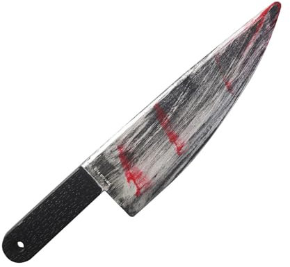 Faux couteau – Accessoires d'Halloween, astuce de fête d'Halloween, simulation de sang artificiel, couteau d'accessoires, décoration d'Halloween, jouet, réaliste, couteau , hache,