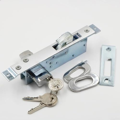 ReachMall Cerradura de Gancho para Puerta Corredera de Balcón de Cocina con Juego de Llaves, Juego de Herrajes Interior de Cerradura de Gancho para Puerta Corredera, Para Puertas Correderas de Cocina