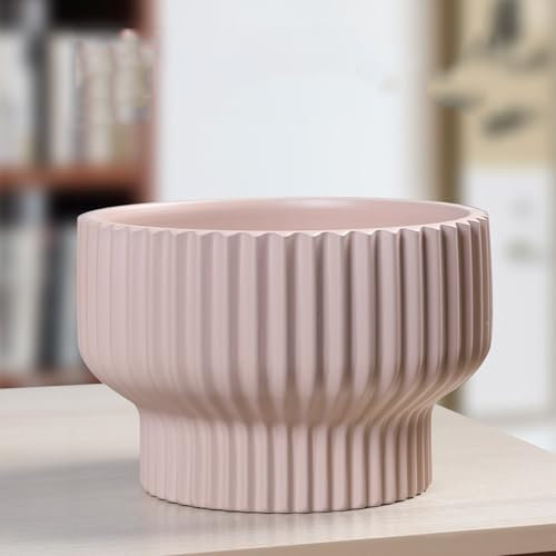 XQSXDKXQ Zimmerpflanze Pflanzgefäß Gartendekoration Großer Zylinder Pflanzgefäß Bonsai Pflanzgefäß Außenterrasse,Flesh,Extra Large