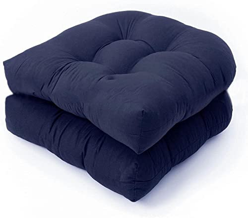 Generisch Indoor Outdoor Chair Cushion Set Non Slip Durable Fabric Seat and Back Cushions 483 x 483 x 127 cm for Patio Garden Home Office Chair 2 Pack