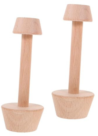 AUTSUPPL Wooden Tart Tamper Double-Sided Egg Tart Mold Kitchen Gadget Baking Tool for DIY Mini Pies Muffins Desserts 2pcs Baking and Pastry Accessories