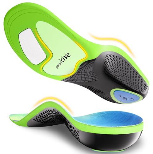 Healrecux Plantar Fasciitis Insoles Shoe Inserts for Men Women, 240lbs Heavy Duty Arch Support Inserts for Pain Relief, Work Boot Orthotics Insoles for Standing All Day, XL