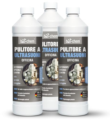 Bio-Chem - Detergente ad ultrasuoni per officina 3L concentrato - Uso professionale in officine e industrie - Prodotto per carburatori, parti meccaniche, componenti elettronici