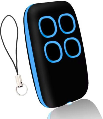 Universale Rolltor-Fernbedienung, Rolling-Code und Festcode 280–868 MHz, 4-in-1 Multifrequenz, Rolltor-Fernbedienung kompatibel mit mehr als 90 Marken, universelle Fernbedienung 433 MHz (Blau)