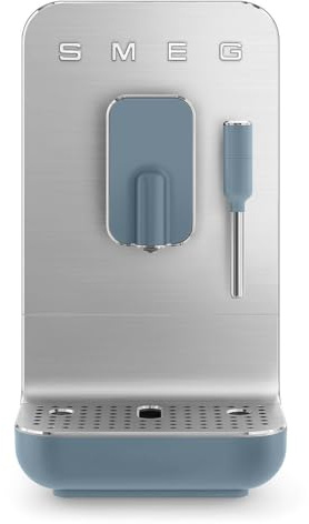 Smeg, Automatische Espressomaschine BCC12SBMEU, Dampfdüse, Integrierte Getreidemühle, Thermoblock-System, 1,4 L Tank, Abnehmbares Auffangtablett, Kompakte Abmessungen