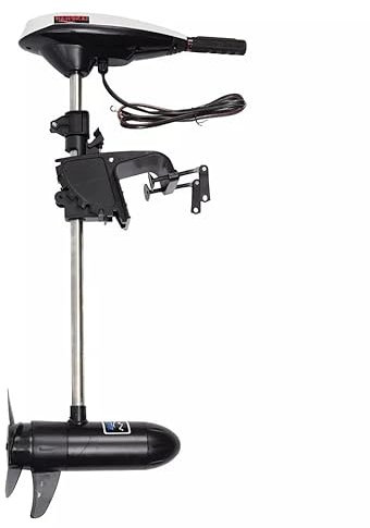 Trolling-Motor für Boote, 12V Bürstenmotor mit 300kg Schubkraft, verstellbare Tiefe und Winkel, Propeller 3 Blätter, für Angelboote, Schlauchboote und kleine Wasserfahrzeuge
